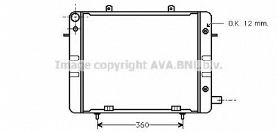 AVA QUALITY COOLING ol2045 -  Радиатор, охлаждение двигателя